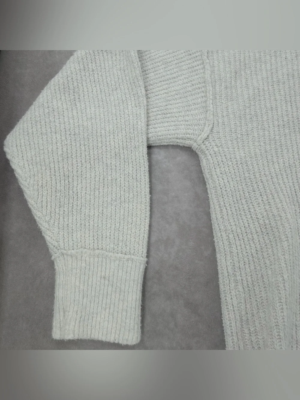 aerie Crewneck Sweater - Light Gray/white - Picture 4 of 14